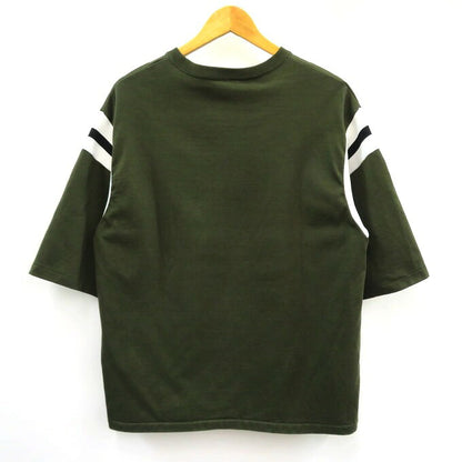 CALEE Vintage Football T-Shirt Olive Size M
