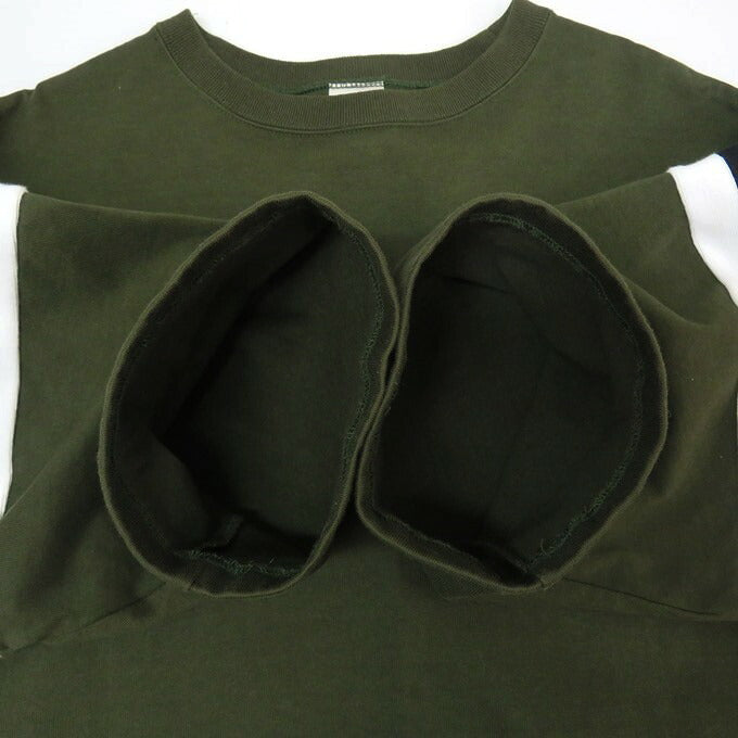 CALEE Vintage Football T-Shirt Olive Size M