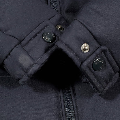 MONCLER 18AW MONTGENEVRE Wool Nylon Down Jacket Navy Size 0