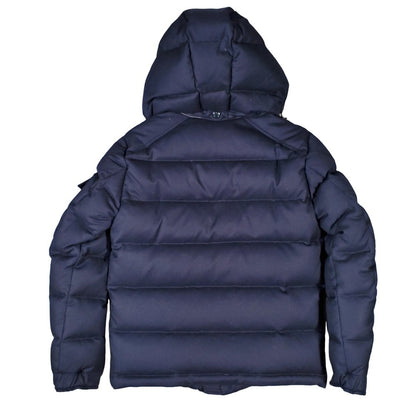 MONCLER 18AW MONTGENEVRE Wool Nylon Down Jacket Navy Size 0