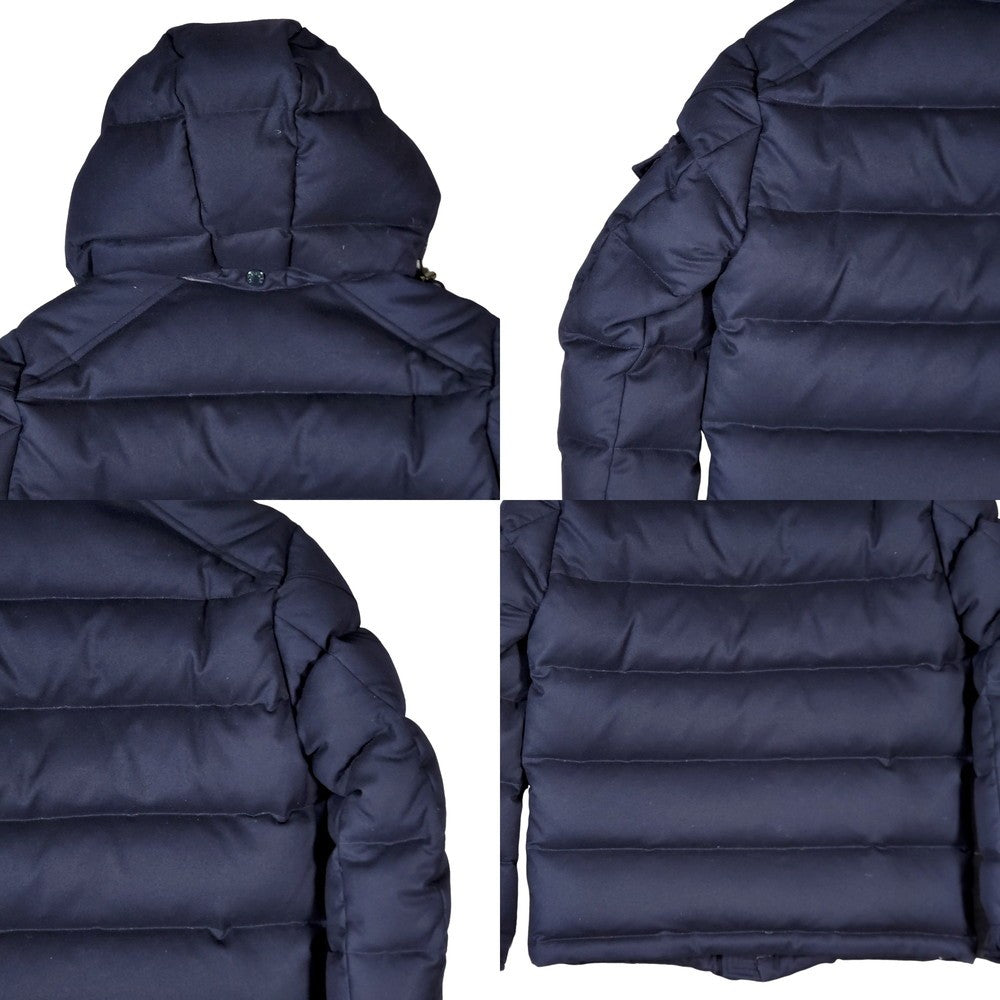 MONCLER 18AW MONTGENEVRE Wool Nylon Down Jacket Navy Size 0