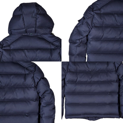 MONCLER 18AW MONTGENEVRE Wool Nylon Down Jacket Navy Size 0