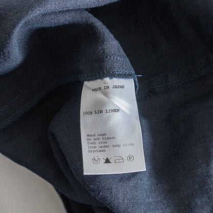 GRAND MIDI Linen Wide Pants Blue Size 36