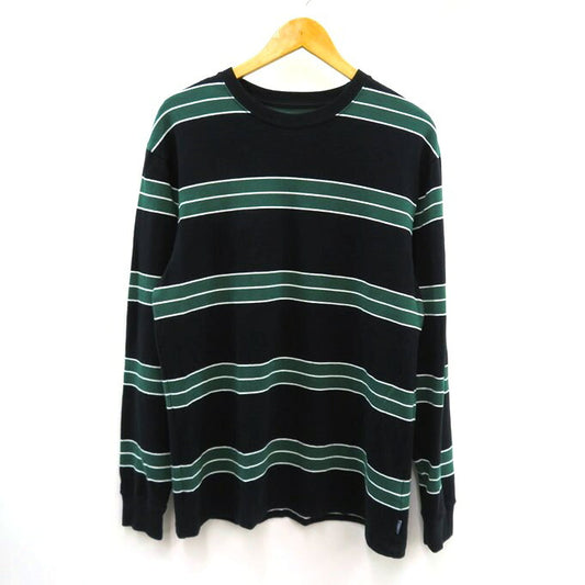 CHALLENGER Long Sleeve Classic Border T-Shirt Black/Green Size S