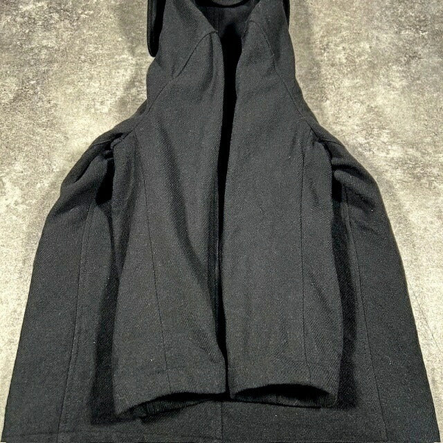 Comme des Garcons Homme Black Wool Logo Lining Coat Size M