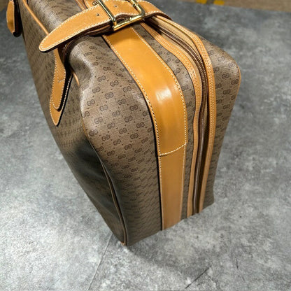 Gucci Old Gucci Micro GG Leather Boston Bag