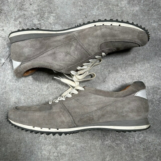Car Shoe Gray Suede Italian Sneakers Size 8