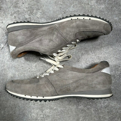 Car Shoe Gray Suede Italian Sneakers Size 8