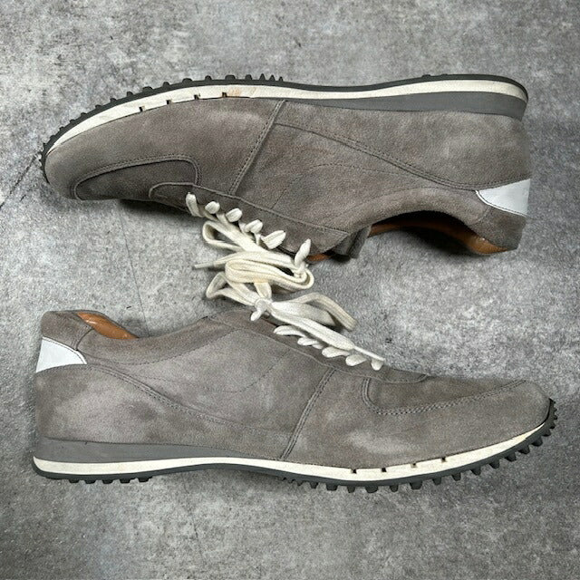Car Shoe Gray Suede Italian Sneakers Size 8