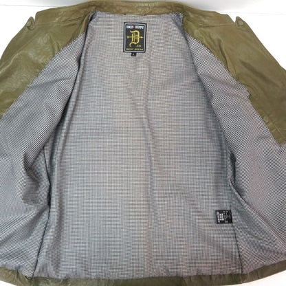 DRESS HIPPY Sheepskin Double Riders Jacket Olive Size L