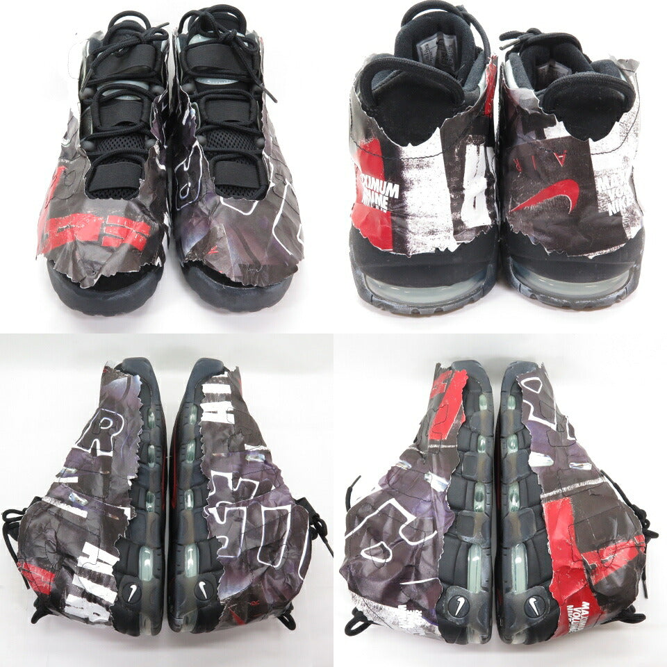 NIKE AIR MORE UPTEMPO 96 Maximum Volume Black Red Sneakers