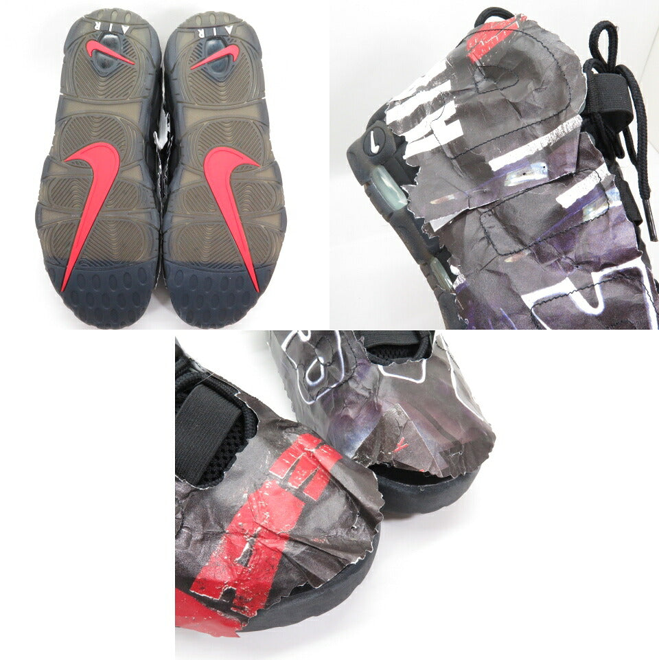 NIKE AIR MORE UPTEMPO 96 Maximum Volume Black Red Sneakers