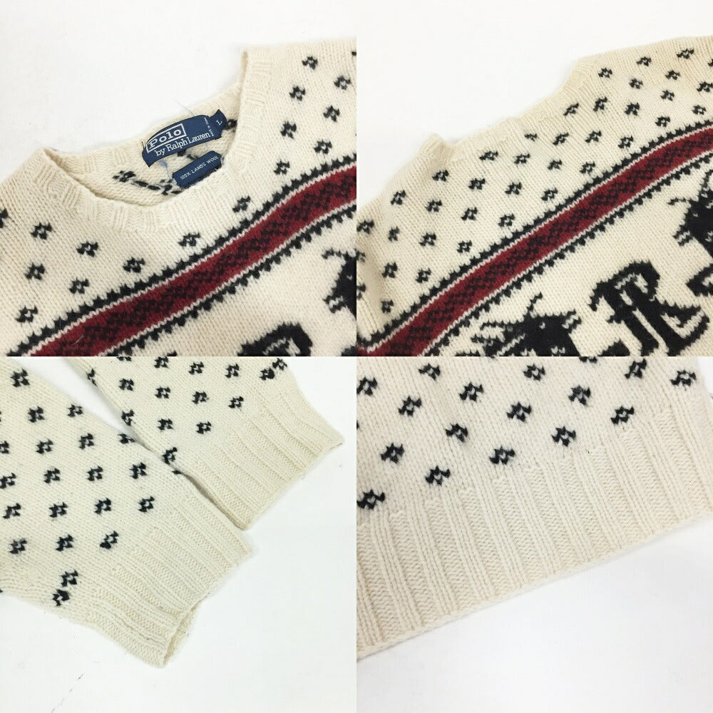 POLO RALPH LAUREN Lambs Wool Sweater Multi Size L