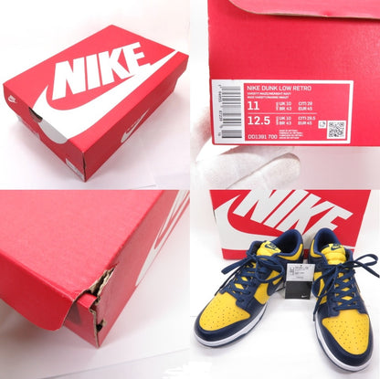 NIKE Dunk Low Retro "Michigan" Maize Navy Sneakers