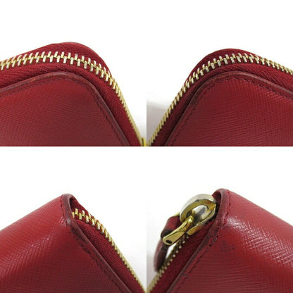 PRADA Saffiano Metal Coin Case Red Size ONE SIZE