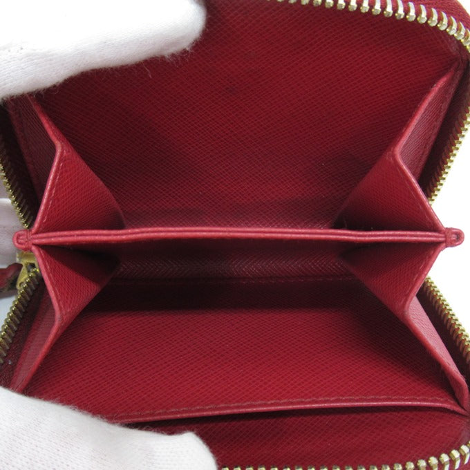 PRADA Saffiano Metal Coin Case Red Size ONE SIZE