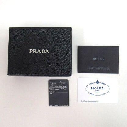 PRADA Saffiano Metal Coin Case Red Size ONE SIZE