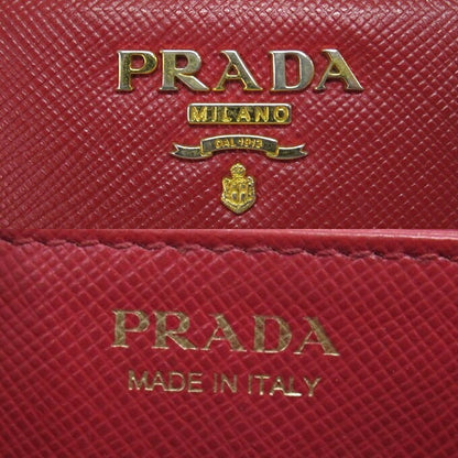 PRADA Saffiano Metal Coin Case Red Size ONE SIZE