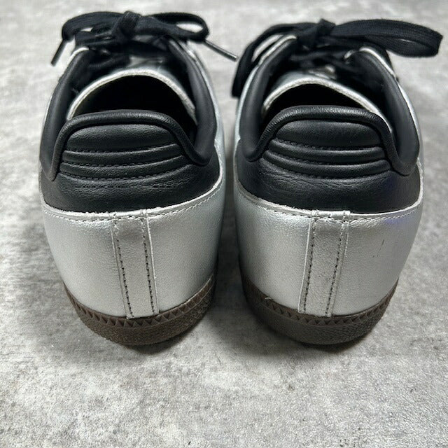 Adidas SAMBA OG Metallic Silver Sneakers Size 27.5