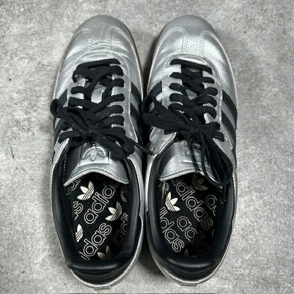 Adidas SAMBA OG Metallic Silver Sneakers Size 27.5