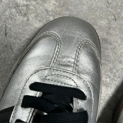 Adidas SAMBA OG Metallic Silver Sneakers Size 27.5