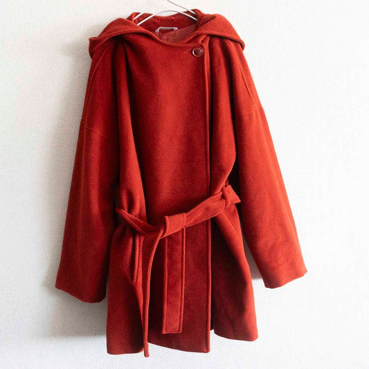 Max Mara Belted Gown Coat Red Size 36