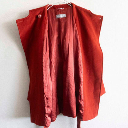 Max Mara Belted Gown Coat Red Size 36