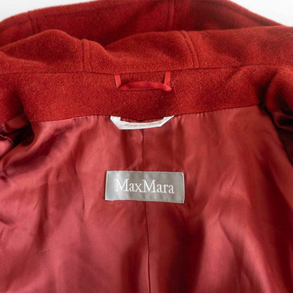 Max Mara Belted Gown Coat Red Size 36