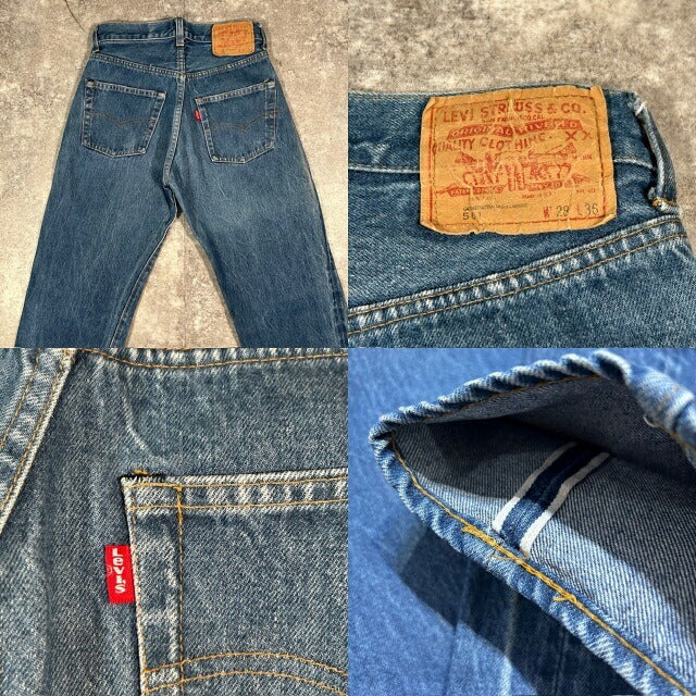 RED LINE Levi's 80s Vintage 501 Denim Jeans Size W28