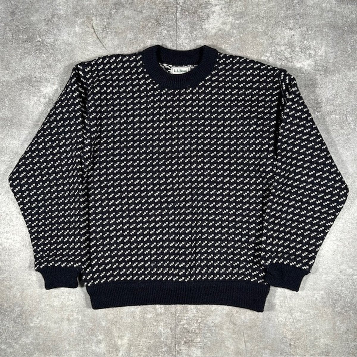 L.L.Bean 80s 90s Vintage Birdseye Knit Sweater Multi Size M