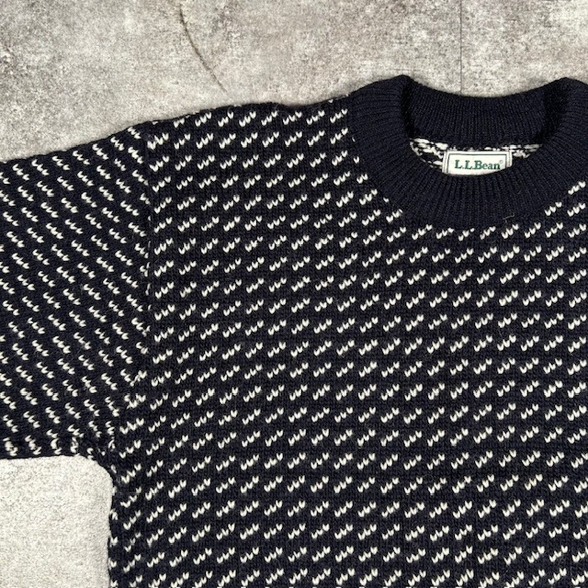 L.L.Bean 80s 90s Vintage Birdseye Knit Sweater Multi Size M