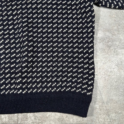 L.L.Bean 80s 90s Vintage Birdseye Knit Sweater Multi Size M