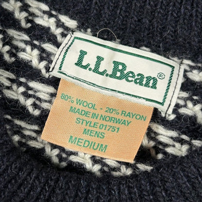 L.L.Bean 80s 90s Vintage Birdseye Knit Sweater Multi Size M