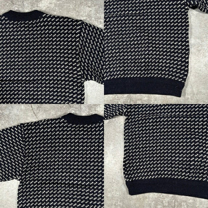 L.L.Bean 80s 90s Vintage Birdseye Knit Sweater Multi Size M