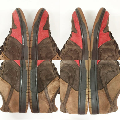NIKE Dunk Low Pro SB "Red Toe" Brown Red Sneakers Size 8.5