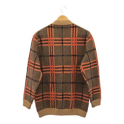 GUCCI 22AW Wool Reversible GG Pattern Cardigan Brown Size S