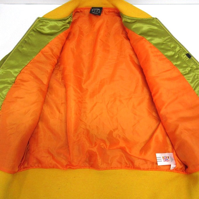 adidas 3-Stripe Varsity Bomber Jacket Gold Size M