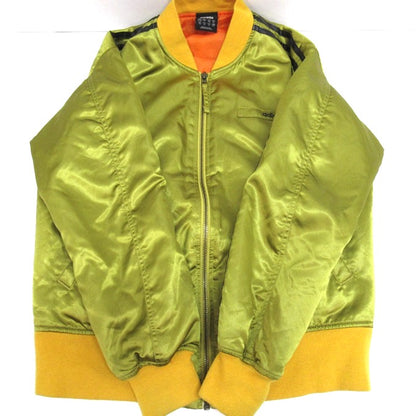 adidas 3-Stripe Varsity Bomber Jacket Gold Size M