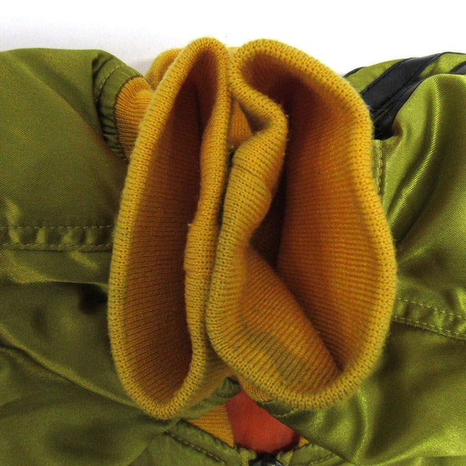 adidas 3-Stripe Varsity Bomber Jacket Gold Size M