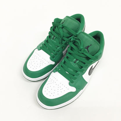 NIKE Air Jordan 1 Low Green Black White Sneakers Size 10.5