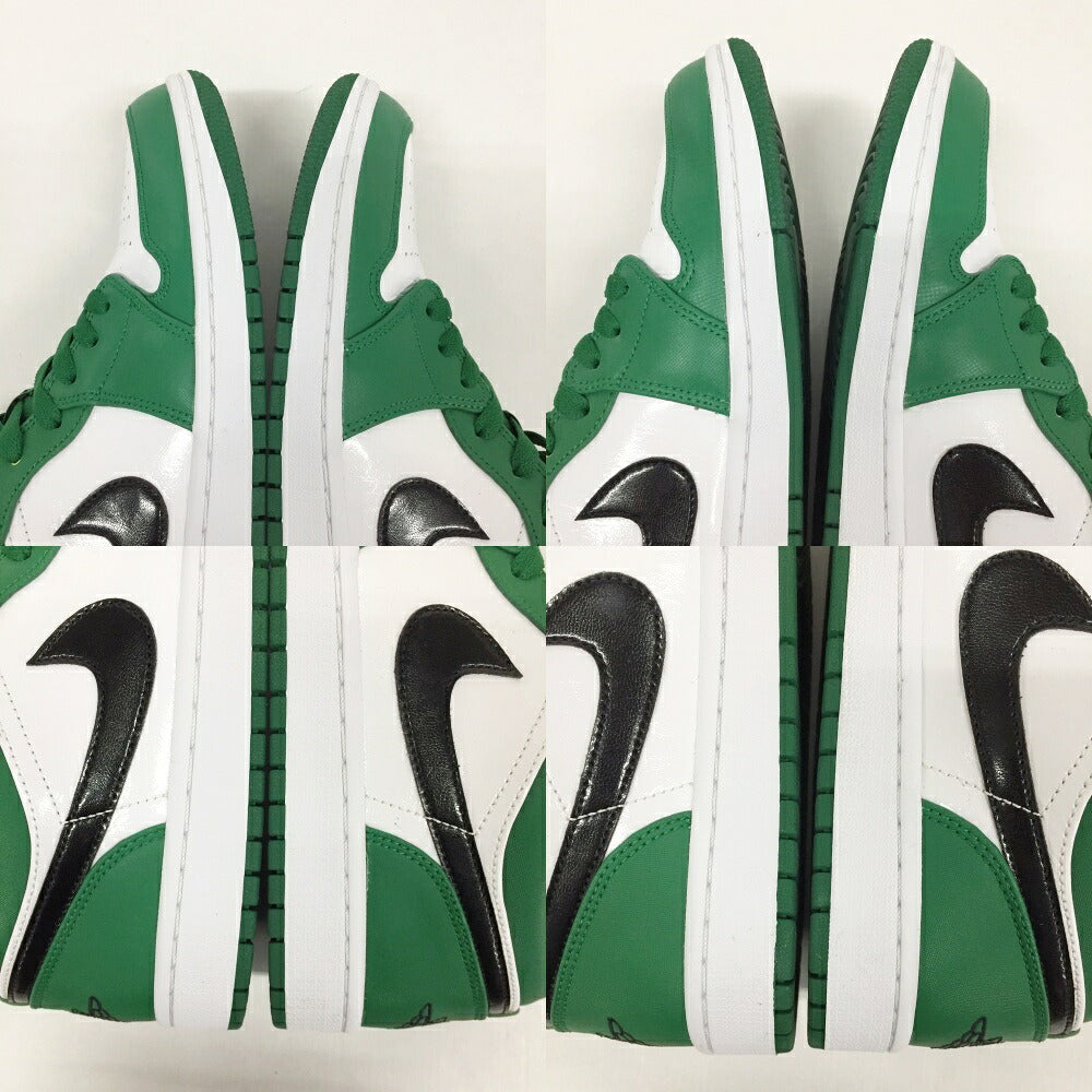 NIKE Air Jordan 1 Low Green Black White Sneakers Size 10.5