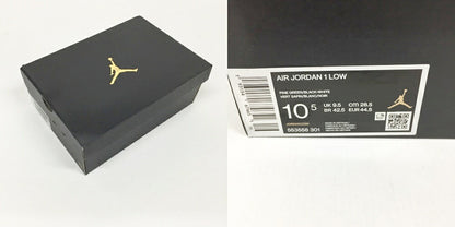 NIKE Air Jordan 1 Low Green Black White Sneakers Size 10.5