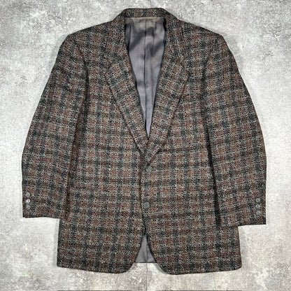 GIVENCHY 70s Wool Tweed 2B Tailored Jacket Brown Size M