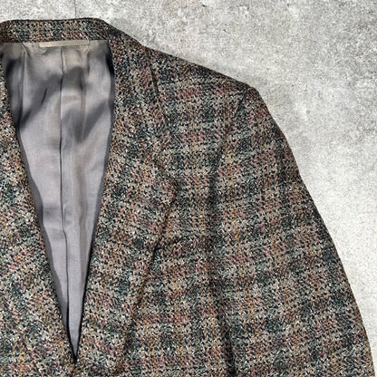 GIVENCHY 70s Wool Tweed 2B Tailored Jacket Brown Size M