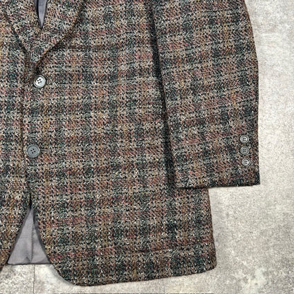 GIVENCHY 70s Wool Tweed 2B Tailored Jacket Brown Size M