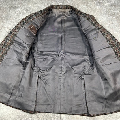 GIVENCHY 70s Wool Tweed 2B Tailored Jacket Brown Size M