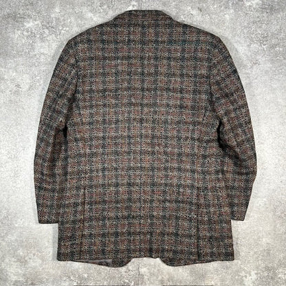GIVENCHY 70s Wool Tweed 2B Tailored Jacket Brown Size M