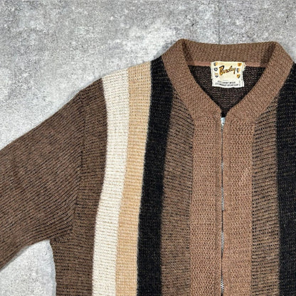 Barclay 60s Mohair Blend Full Zip Cardigan Multi