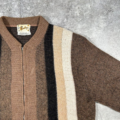Barclay 60s Mohair Blend Full Zip Cardigan Multi