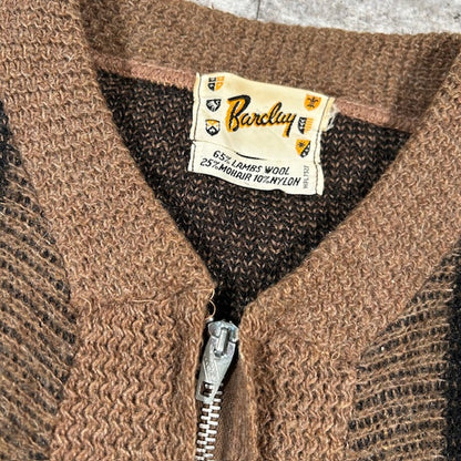 Barclay 60s Mohair Blend Full Zip Cardigan Multi